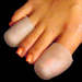 toe cap on foot