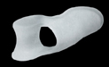 Pedifix GelSmart Visco-GEL Toe Spacer - Bunion Guard Combo front view no foot
