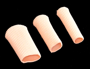 cloth covered gel toe caps open end