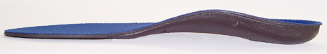 Powerstep Full Length orthotic arch supports  side view showing arch height