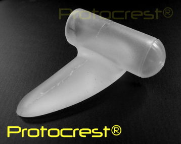 protocrest gel hammer toe crest pad with toe cap toe ring lateral side view